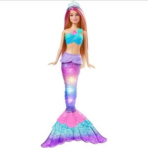 Colorful Mermaid Doll with Light-Up Tail